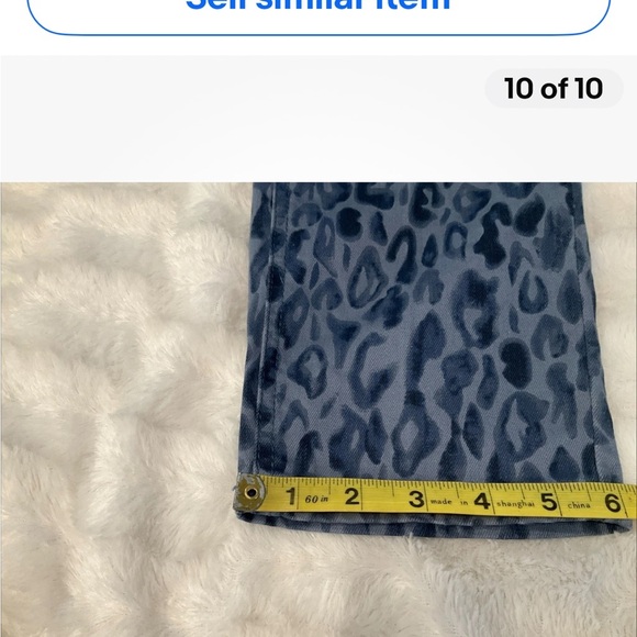 Baccini Animal Print Cheetah Blue Fashion Denim Jeans Women’s Size 4 - Picture 10 of 10